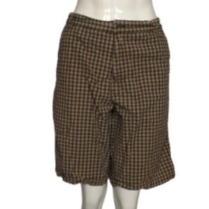 TOMMY BAHAMA Casual Shorts, 38, Brown/Tan Check, Bermuda, Zipper fly